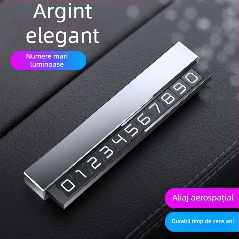 Double heng semn parcare metalic pentru interiorul mașinii – personalizabil cu imprimare logo