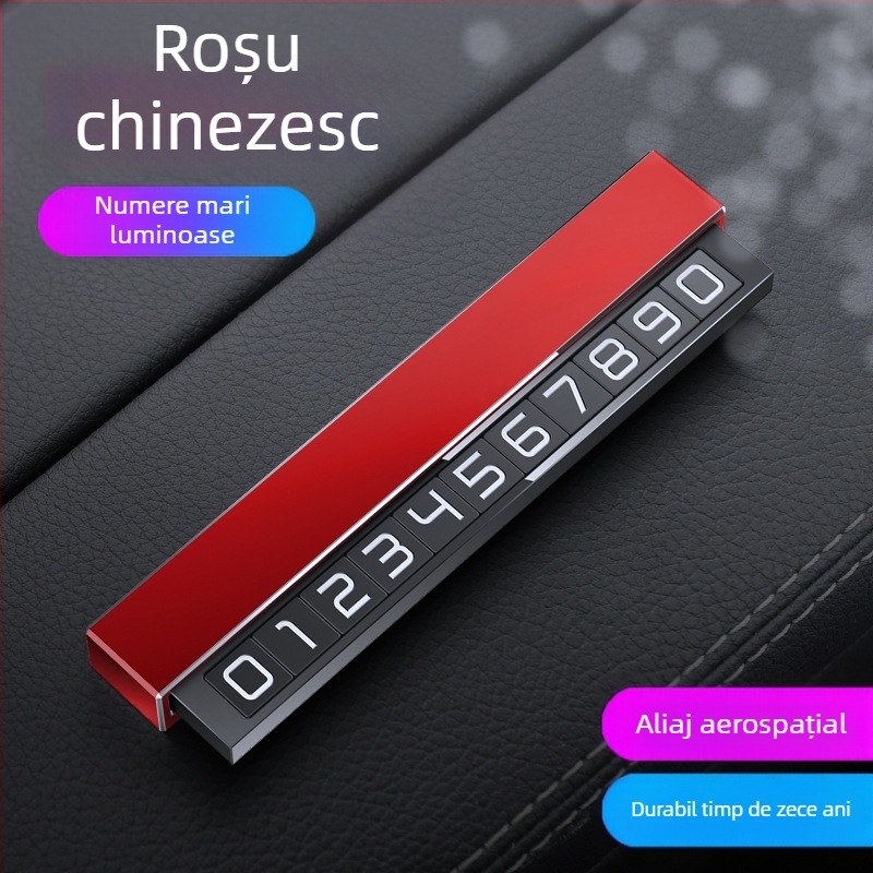 Double heng semn parcare metalic pentru interiorul mașinii – personalizabil cu imprimare logo