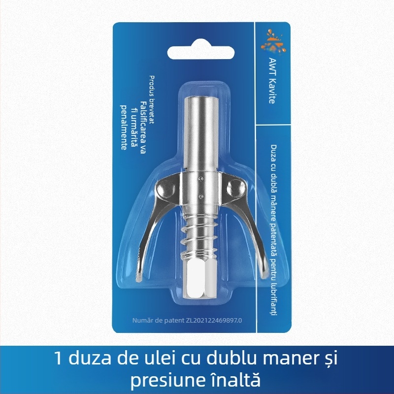 Cap de duză pentru pistol de unt, cu clemă de blocare și duză de ungere la presiune înaltă, model 981, construcție din oțel, presiune de lucru 21, capacitate cilindru 1, greutate netă 128 g