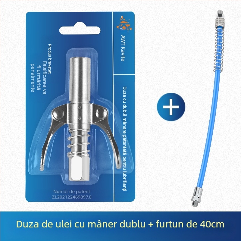 Cap de duză pentru pistol de unt, cu clemă de blocare și duză de ungere la presiune înaltă, model 981, construcție din oțel, presiune de lucru 21, capacitate cilindru 1, greutate netă 128 g