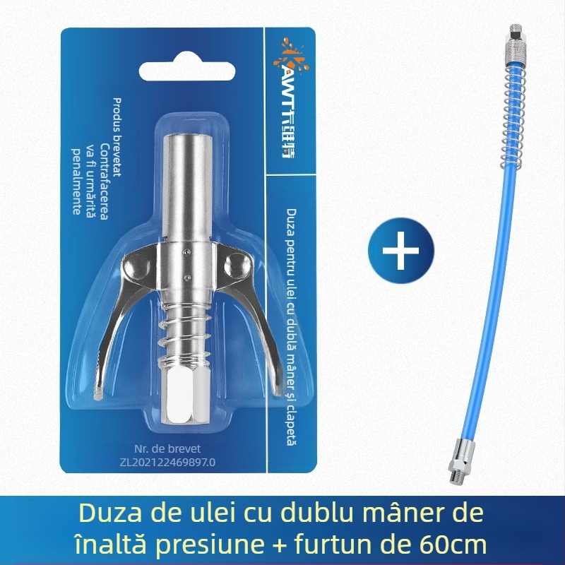 Cap de duză pentru pistol de unt, cu clemă de blocare și duză de ungere la presiune înaltă, model 981, construcție din oțel, presiune de lucru 21, capacitate cilindru 1, greutate netă 128 g
