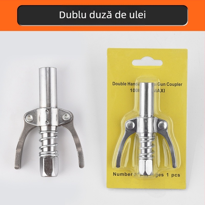 Duza de ungere cu închidere prin clemă, pentru presiune înaltă, din oțel inox, 17000 psi, accesoriu pentru pistol de ungere manual pneumatic