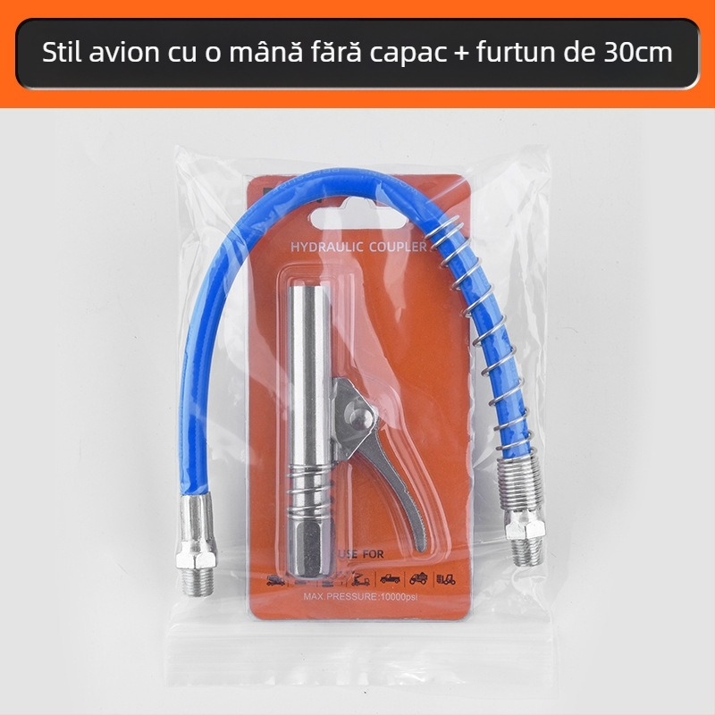 Duza de ungere cu închidere prin clemă, pentru presiune înaltă, din oțel inox, 17000 psi, accesoriu pentru pistol de ungere manual pneumatic