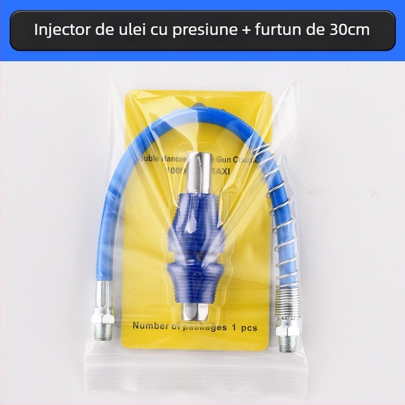 Duza de ungere cu închidere prin clemă, pentru presiune înaltă, din oțel inox, 17000 psi, accesoriu pentru pistol de ungere manual pneumatic