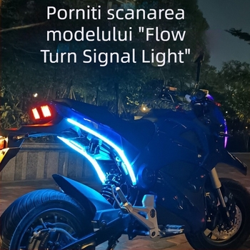 Lumină LED sprâncene pentru motocicletă – model Motorcycle Scanning Water Light, material Acrilic, putere 5, durată de viață 10000 h