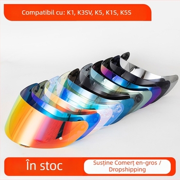 Lentile pentru cască de motocicletă cu strat anti ceață și încuietoare cu știft, rezistente la vânt, compatibile cu K1/K1S/K3SV/K5/K5S