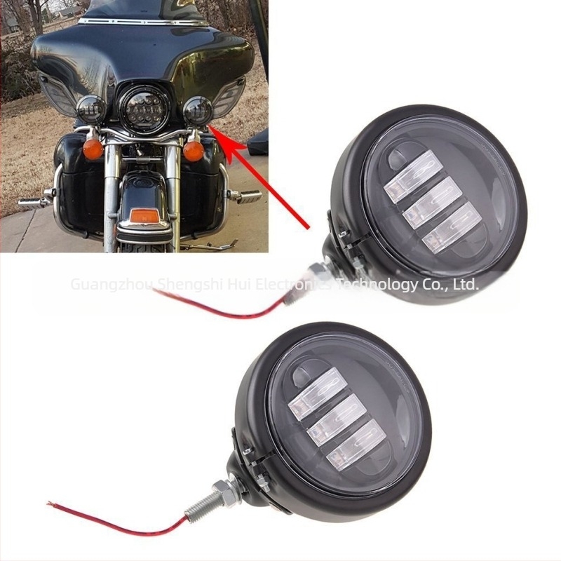 Carcasă pentru farul de ceață al motocicletei - aliaj de aluminiu, 12V, 30W, 3000LM, IP67