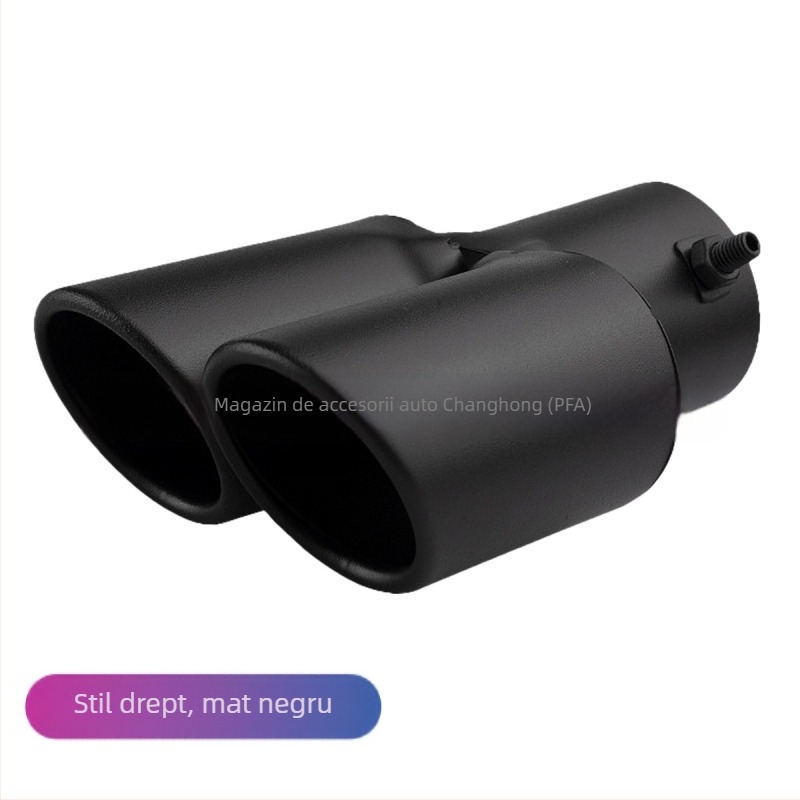 Țeavă de evacuare auto cu silențiu, universală, din oțel inoxidabil, secțiune spate, montaj prin șuruburi, compatibilă cu modele generale