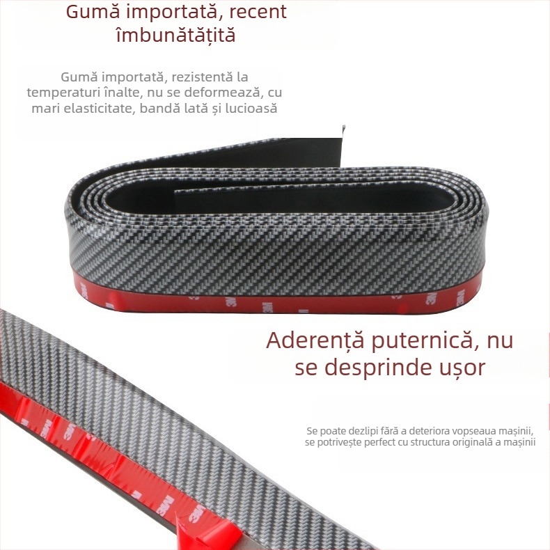 Bandă de cauciuc pentru buza frontală anti-coliziune – potrivire generală, material: cauciuc, model: buza frontală