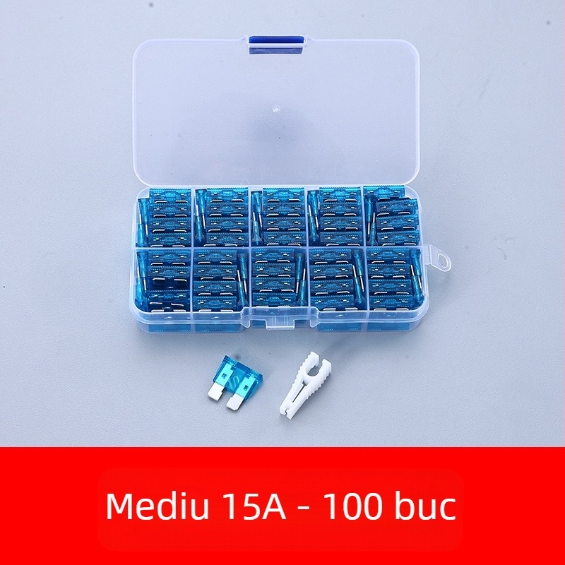 Set de siguranțe auto 2A–35A, 100 buc., în cutie