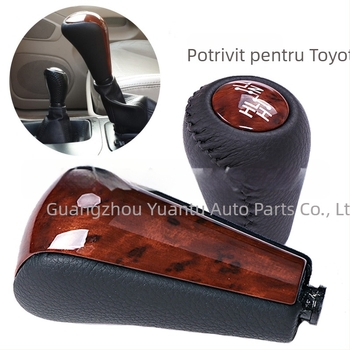 Buton schimbător de viteze din piele pentru Toyota Prado LC120 2003-2009, transmisie automată, Kangmen Auto Parts