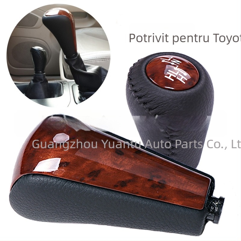 Buton schimbător de viteze din piele pentru Toyota Prado LC120 2003-2009, transmisie automată, Kangmen Auto Parts
