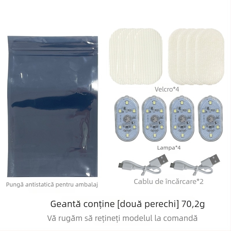 Iluminat pentru plafon și interiorul mașinii cu senzor inductiv, instalare fără cabluri — model zmd-1, putere 3W, tensiune 5V