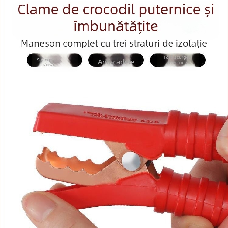 Cablu pornire baterie auto cu conductor din cupru și izolație PVC, lungime 2-5 m, universal