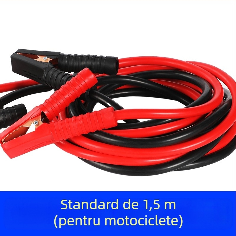 Cablu pornire baterie auto cu conductor din cupru și izolație PVC, lungime 2-5 m, universal