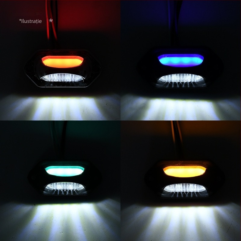 Lumină pentru placa de înmatriculare, dublă față pentru camioane, LED, 24V, 5W, policarbonat