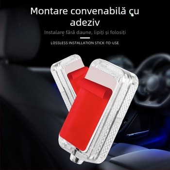 Lumină ambientală LED pentru interiorul mașinii, alimentare USB, 12V, 15W, model Square Foot Light, potrivire universală