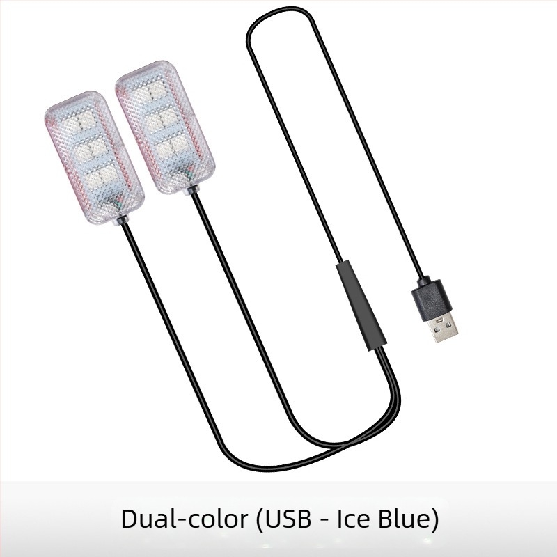 Lumină ambientală LED pentru interiorul mașinii, alimentare USB, 12V, 15W, model Square Foot Light, potrivire universală