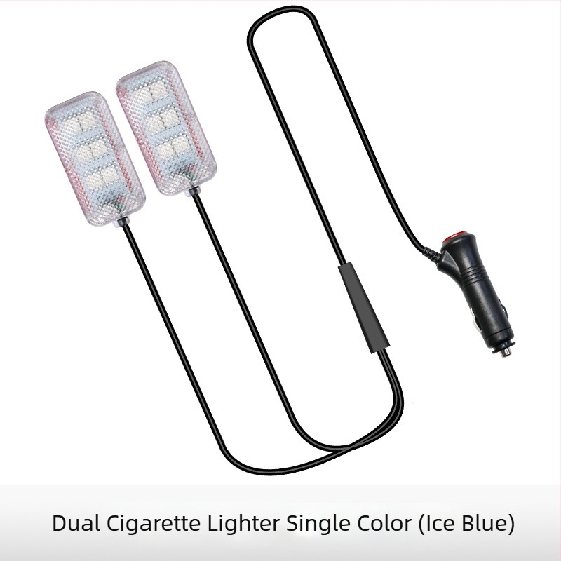 Lumină ambientală LED pentru interiorul mașinii, alimentare USB, 12V, 15W, model Square Foot Light, potrivire universală