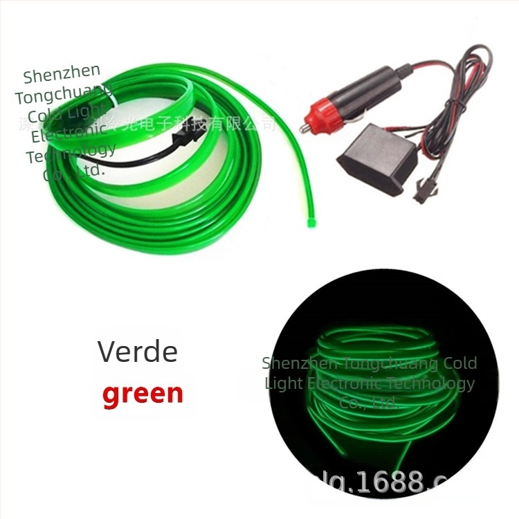 Kit DIY iluminare EL cu margine, înaltă luminozitate – alimentare 12V prin brichetă, textură PVC