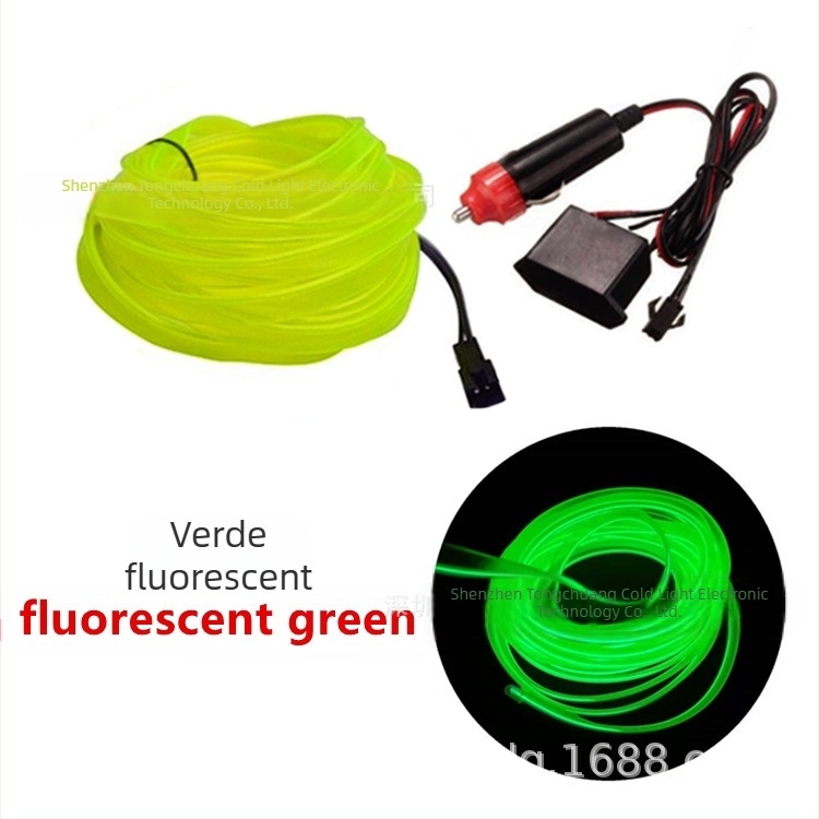 Kit DIY iluminare EL cu margine, înaltă luminozitate – alimentare 12V prin brichetă, textură PVC