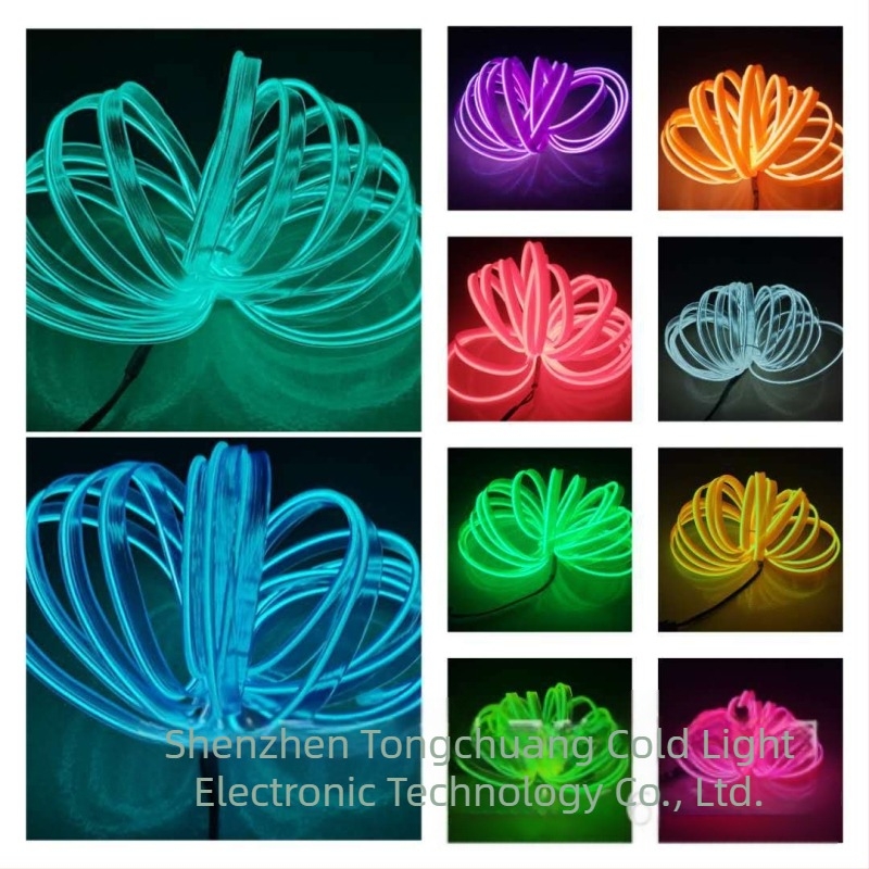 Kit DIY iluminare EL cu margine, înaltă luminozitate – alimentare 12V prin brichetă, textură PVC