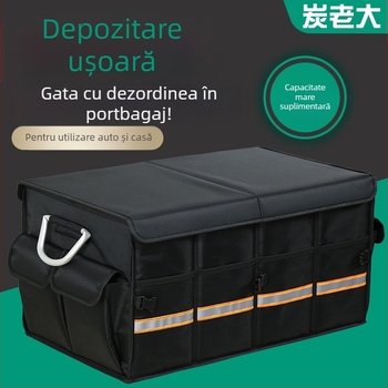 Cutie de depozitare pentru portbagaj auto, pliabilă, din Oxford, capacitate 36L/66L, montaj plug-in