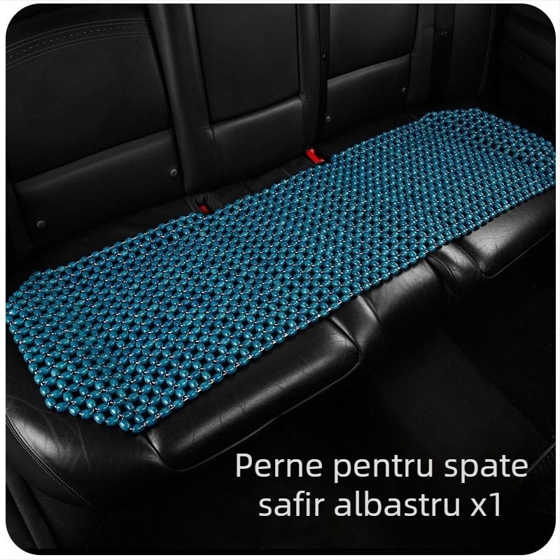Perneă pentru scaun auto cu mărgele din lemn — set de 3, umplutură din lemn, brand 007