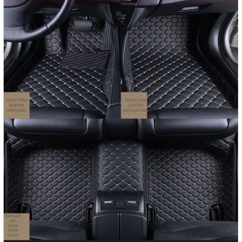 Covor auto pentru șofer, din piele, cu logo imprimat, Peugeot 301