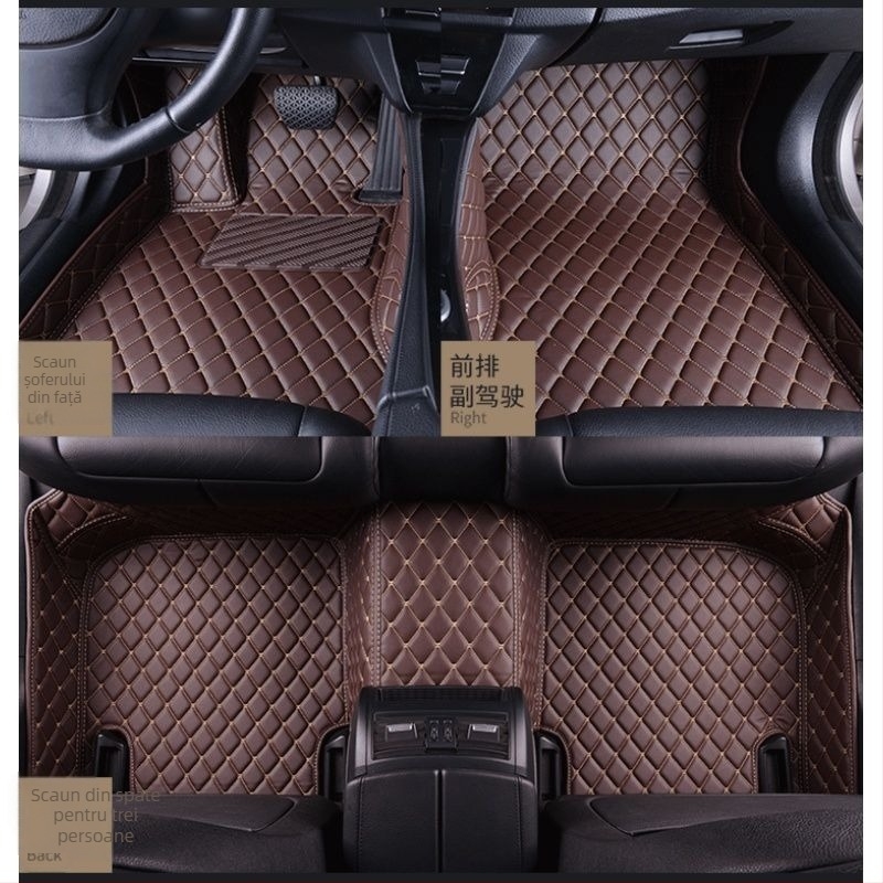 Covor auto pentru șofer, din piele, cu logo imprimat, Peugeot 301