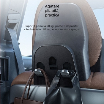 Pernă cervicală pentru tetieră auto – Tesla Model 3/Y, spumă cu memorie, velur, reglabilă sus-jos, personalizare