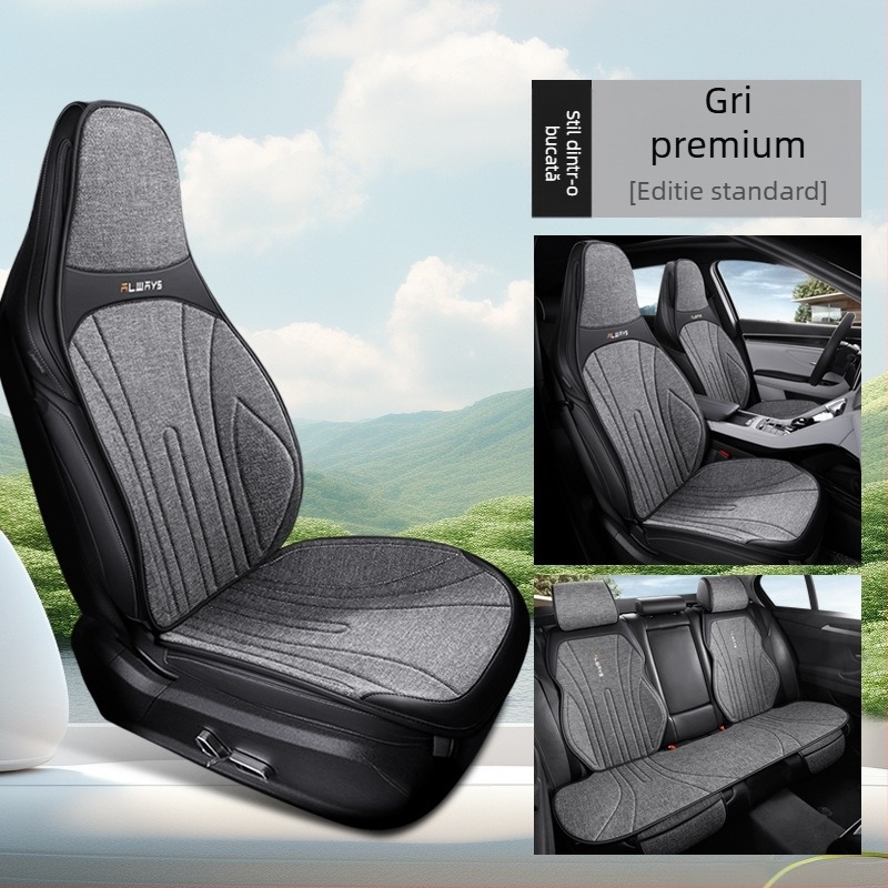 Perneă de șezut auto din in, respirabilă pentru iarnă, design slim pentru scaunul șoferului, acoperire parțială, confortabilă; Material: fibre; Umplere: fără umplere; Loturi mixte acceptate; MOQ: 1