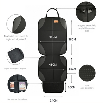 WEIYIN Pernă de scaun față pentru câini – Oxford, husă de scaun auto