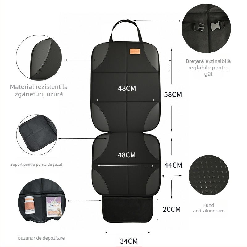 WEIYIN Pernă de scaun față pentru câini – Oxford, husă de scaun auto