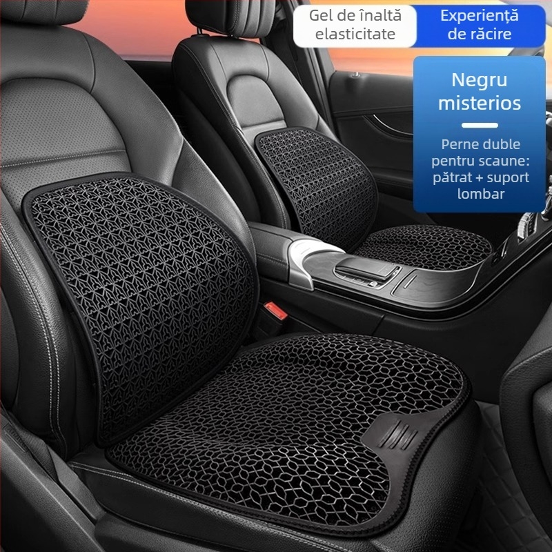 Peng Mei pernă gel pentru scaun auto – universală pentru toate anotimpurile, ventilată și respirabilă