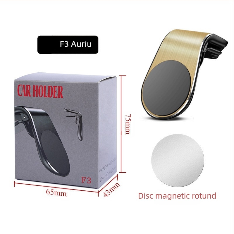 Suport magnetic pentru telefon auto pe conducta de aer – universal, montare Snap-on, clip pentru ventilație, Seria F19, magnet puternic