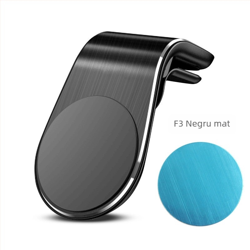 Suport magnetic pentru telefon auto pe conducta de aer – universal, montare Snap-on, clip pentru ventilație, Seria F19, magnet puternic