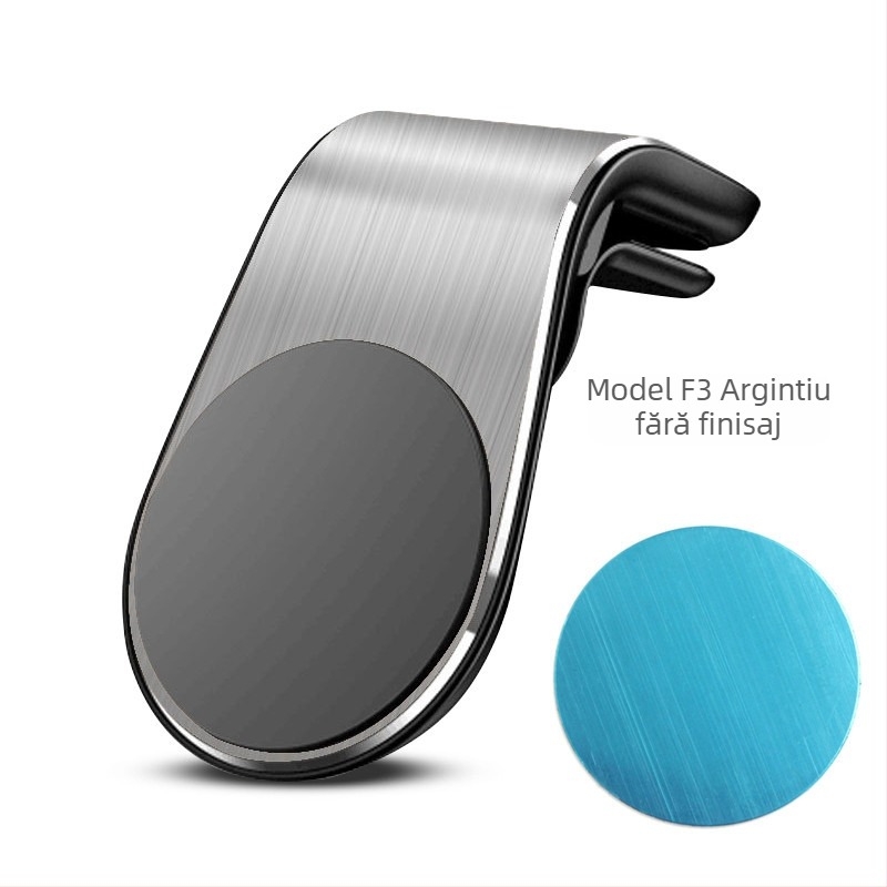 Suport magnetic pentru telefon auto pe conducta de aer – universal, montare Snap-on, clip pentru ventilație, Seria F19, magnet puternic