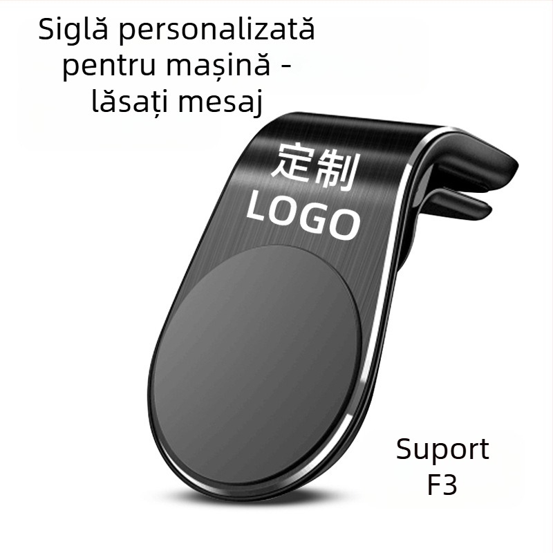 Suport magnetic pentru telefon auto pe conducta de aer – universal, montare Snap-on, clip pentru ventilație, Seria F19, magnet puternic