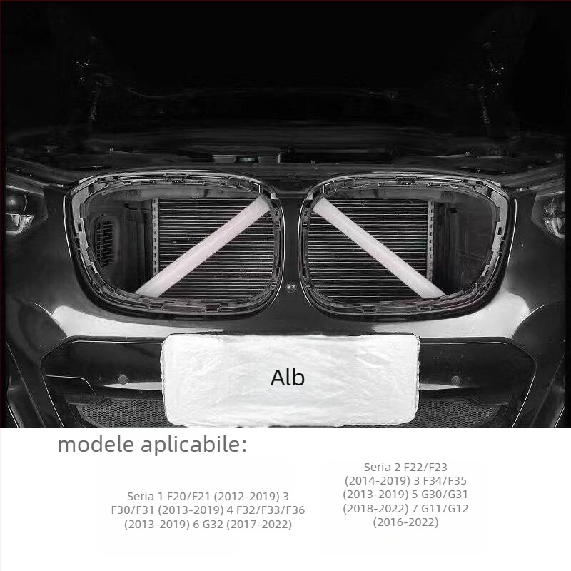 Benzi decorative autoadezive din PET pentru bara centrală a grilei față BMW – compatibile cu Seria 3, GT, Seria 5 și Seria 1/2/4/6/7, X3/X4