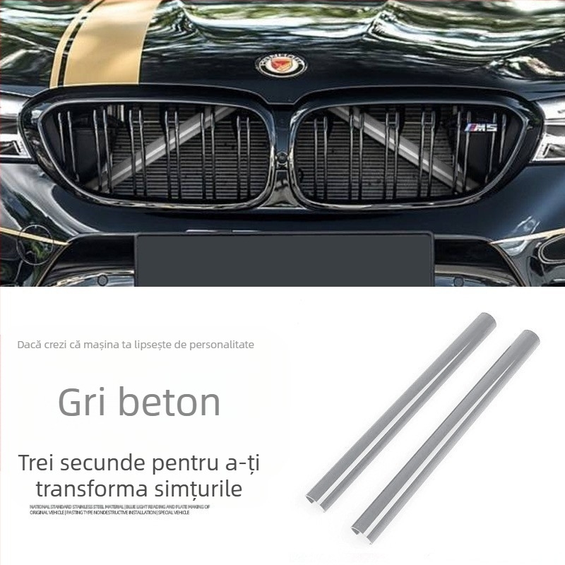 Benzi decorative autoadezive din PET pentru bara centrală a grilei față BMW – compatibile cu Seria 3, GT, Seria 5 și Seria 1/2/4/6/7, X3/X4