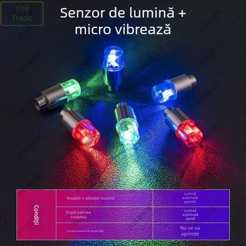 Capac de valve iluminat pentru anvelope tubeless – aluminiu, snap-on, filet italian, cavitatea comună a miezului