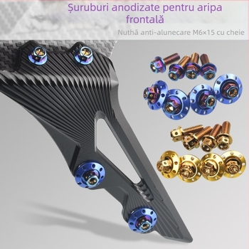 Șuruburi de retrofit pentru carena față a motocicletei electrice — șuruburi din titan, piulițe antiderapante, potrivire universală, model M217, brand Cfan