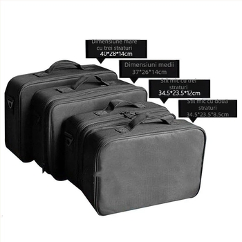 Geantă de makeup Junyi JY650, material Oxford, formă cub, pentru călătorii