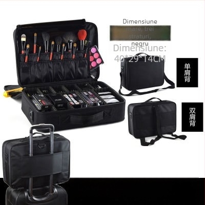 Geantă de makeup Junyi JY650, material Oxford, formă cub, pentru călătorii