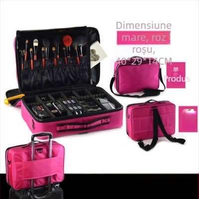 Geantă de makeup Junyi JY650, material Oxford, formă cub, pentru călătorii