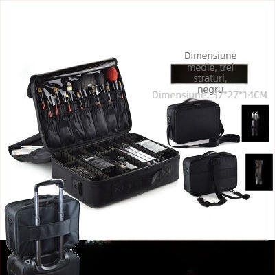 Geantă de makeup Junyi JY650, material Oxford, formă cub, pentru călătorii