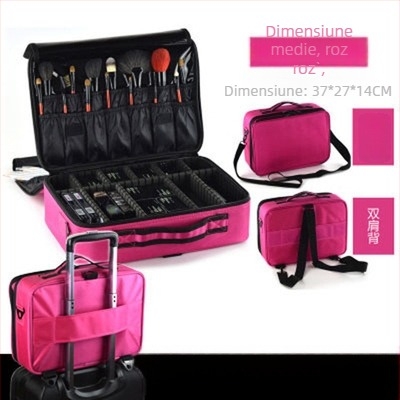 Geantă de makeup Junyi JY650, material Oxford, formă cub, pentru călătorii