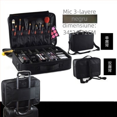 Geantă de makeup Junyi JY650, material Oxford, formă cub, pentru călătorii