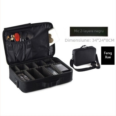 Geantă de makeup Junyi JY650, material Oxford, formă cub, pentru călătorii